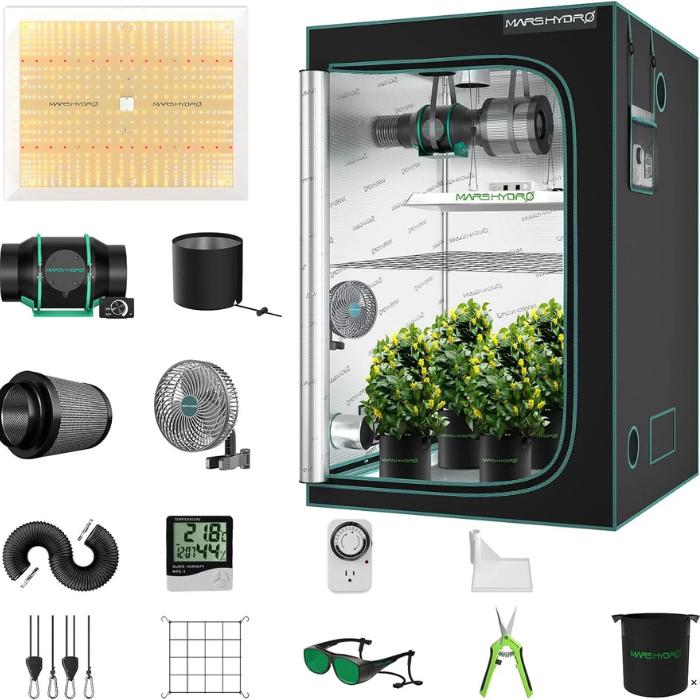 Load image into Gallery viewer, Mars Hydro - TSW 2000 LED Grow Light &amp; 4&#39;x4&#39; Complete Grow Tent Kit, Full Spectrum
