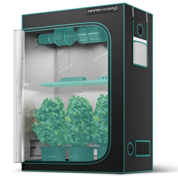 Mars Hydro - 4'x2'x6' Indoor Grow Tent | Lightproof Mylar, Sturdy Metal Frame