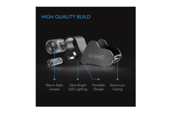 Load image into Gallery viewer, AC Infinity - Jewelers Loupe with Dual Lenses &amp; LED Light - 30x &amp; 60x Magnification
