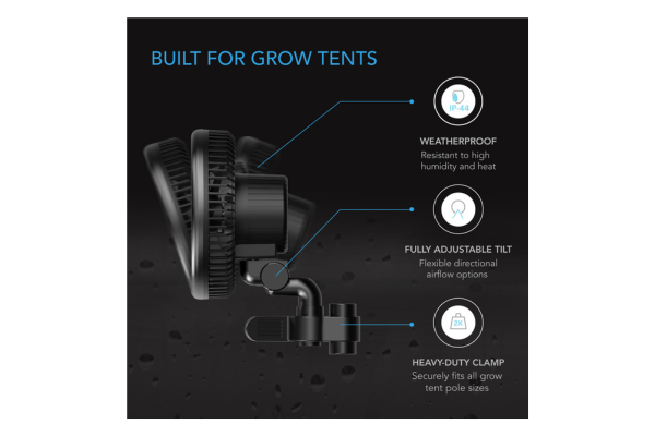 Load image into Gallery viewer, AC Infinity - CLOUDRAY A6 - 6” Grow Tent Clip Fan with 10 Speeds
