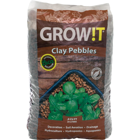 GROW!T - Clay Pebbles - Premium Hydroponic & Aquaponic Growing Medium