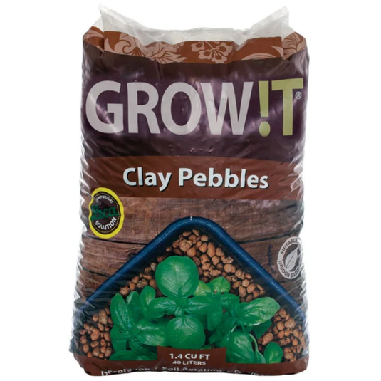 GROW!T - Clay Pebbles - Premium Hydroponic & Aquaponic Growing Medium