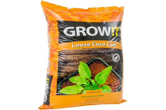 GROW!T - Coco Coir Loose - 50L (1.5 cuft) - Premium Organic Growing Medium