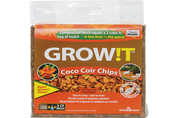 Load image into Gallery viewer, GROW!T - Compressed Coco Coir Chips - 2 Cubic Foot Block for Superior Plant Growth
