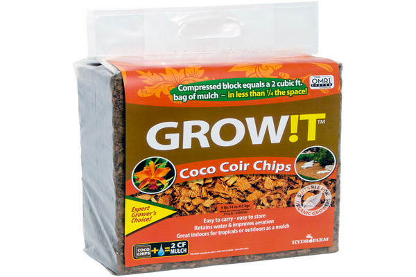 Load image into Gallery viewer, GROW!T - Compressed Coco Coir Chips - 2 Cubic Foot Block for Superior Plant Growth
