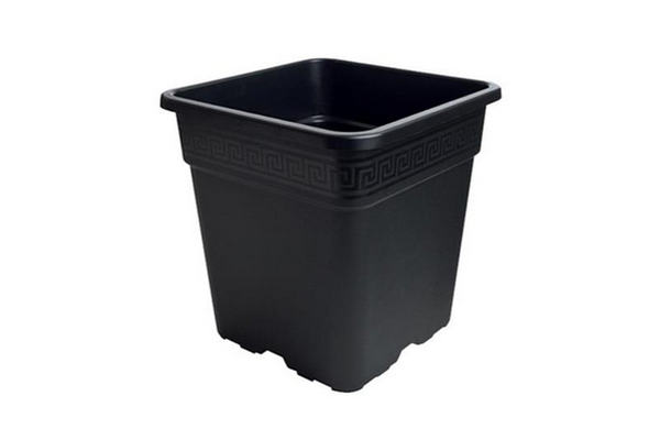 Load image into Gallery viewer, Gro Pro - Black Square Pot - UV Resistant with Textured Design
