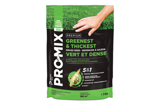 PRO-MIX Greenest & Thickest 5 in 1 Grass Seed - 1.3kg