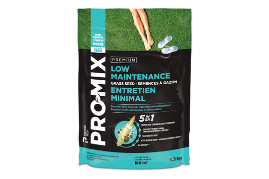 PRO-MIX Low Maintenance 5-in-1 Grass Seed - Easy Lawn Care (1.3kg)