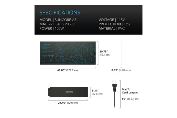 Load image into Gallery viewer, AC Infinity - SUNCORE - Seedling Heat Mat – Optimal Germination – 48x20.75&quot;
