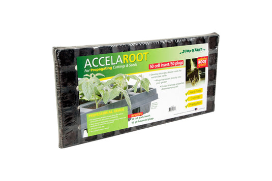 Jump Start - AccelaROOT 50-Cell Tray w/Insert & Starter Plugs - Optimal Seedling Growth