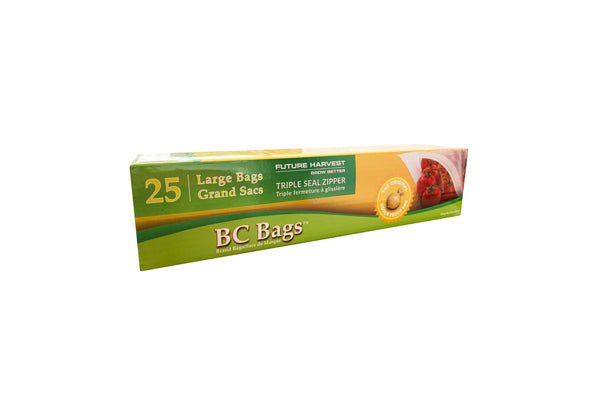 BC Bags - Large (25 Pack) - Smell Proof, Puncture Resistant Storage Bags