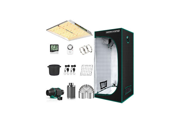 Mars Hydro - TS 1000 LED Grow Light & 2.3'x2.3' Complete Grow Tent Kit