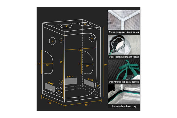 Load image into Gallery viewer, Mars Hydro - TSW 2000 LED Grow Light &amp; 4&#39;x4&#39; Complete Grow Tent Kit, Full Spectrum
