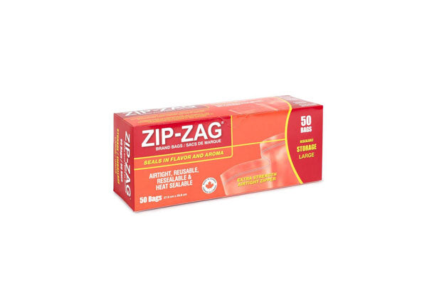 Zip-Zag - Original Large Smell Proof Bags - Extra Thick Plastic (27.9cm x 29.8cm)